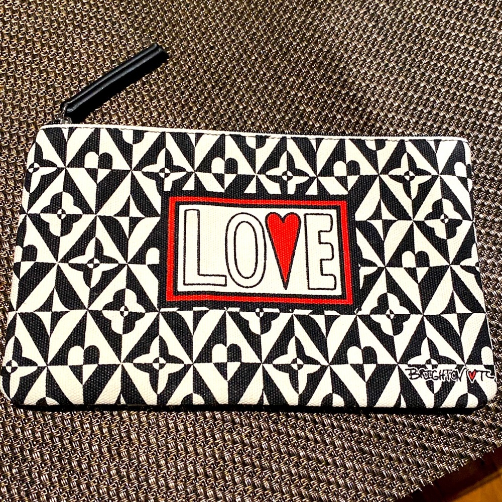 Brighton Tom Clancy Look of Love Collection Canvas Makeup Pouch - NWOT